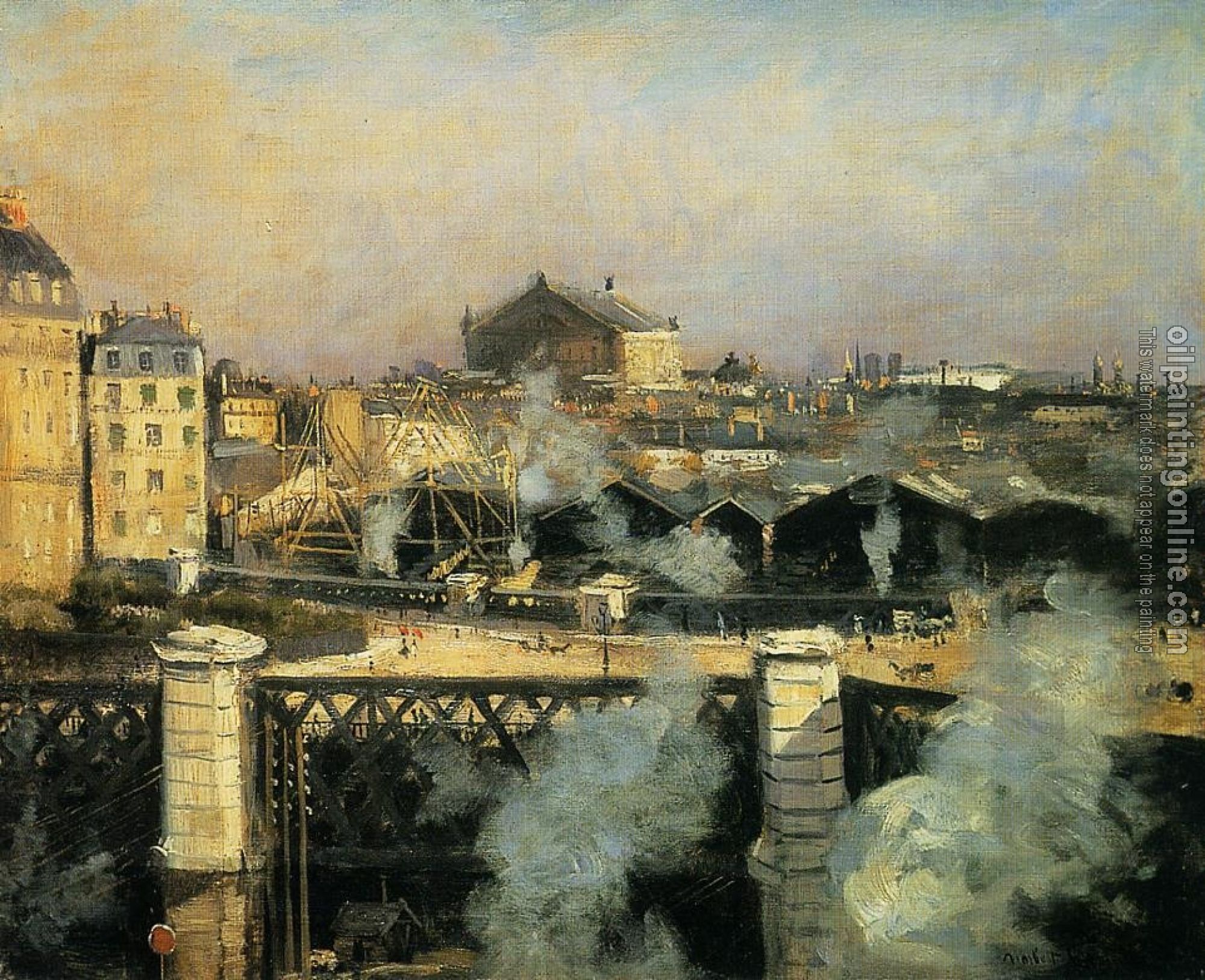 Goeneutte, Norbert - The Pont de l'Europe and the Gare Saint-Lazare with Scaffold